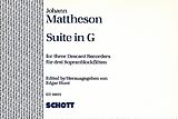 Johann Mattheson Notenblätter Suite G major op.1,5