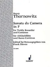 Henry Thornowitz Notenblätter Sonata da camera F major