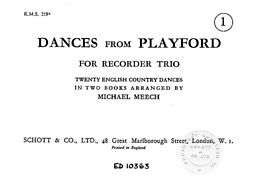  Notenblätter Dances from Playford