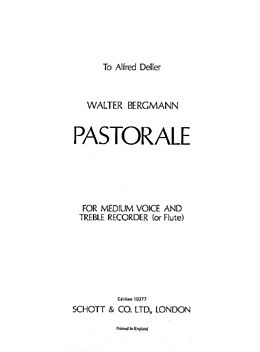 Walter G. Bergmann Notenblätter Pastorale