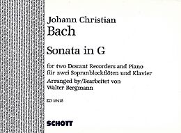 Johann Christian Bach Notenblätter Sonate G-Dur op.16,2