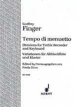 Gottfried Finger Notenblätter Tempo di menuetto Divsions