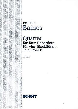 Francis Athelstan Baines Notenblätter (Quartett