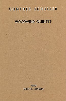 Günther Schuller Notenblätter Woodwind Quintet