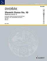Antonin Leopold Dvorak Notenblätter Slavonic Dance no.10 op.72,2