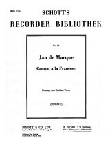 Jean de (Giovanni) Macque Notenblätter Canzon a la francese
