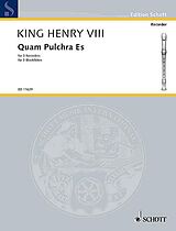 König von England Henry VIII Notenblätter Quam pulchra es (Motet)