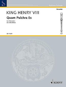 König von England Henry VIII Notenblätter Quam pulchra es (Motet)