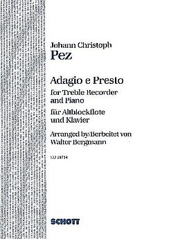 Johann Christoph Pez Notenblätter Adagio e presto