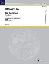 Diogenio Bigaglia Notenblätter 6 Sonatas from op.1 vol.1 op.1,3 op.1,4 und op.1,9
