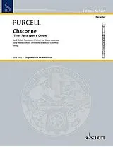 Henry Purcell Notenblätter Chaconne Three parts upon a ground