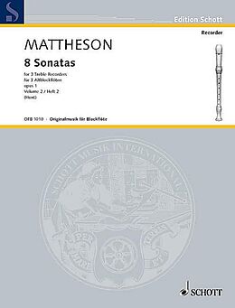 Johann Mattheson Notenblätter 8 Sonaten op.1 Band 2
