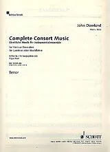 John Dowland Notenblätter Complete Consort Music