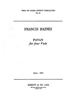 Francis Athelstan Baines Notenblätter Pavane