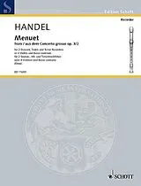 Georg Friedrich Händel Notenblätter Minuet from Concerto grosso op.3,2