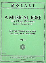 Wolfgang Amadeus Mozart Notenblätter A musical Joke in F Major KV522