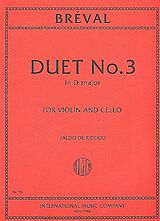 Jean Baptiste Bréval Notenblätter Duet no.3 D major