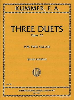 Friedrich August d. J. Kummer Notenblätter 3 Duets op.22