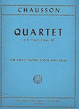 Ernst Amédée Chausson Notenblätter Quartet A major op.30