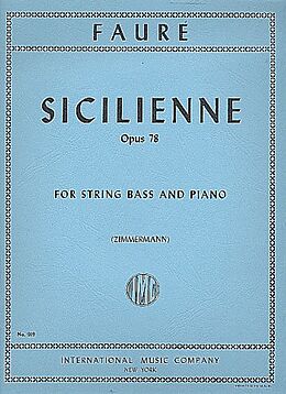 Gabriel Urbain Fauré Notenblätter Sicilienne op.78