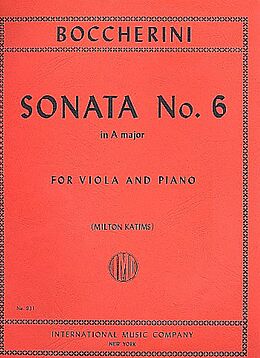Luigi Boccherini Notenblätter Sonata a major no.6