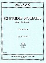 Jacques Féréol Mazas Notenblätter Etudes op.36 vol.1 - Etudes speciales
