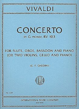 Antonio Vivaldi Notenblätter Concerto in g Minor F.XII-4