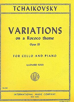 Peter Iljitsch Tschaikowsky Notenblätter Variations on a Rococo Theme op.33