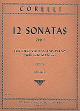 Arcangelo Corelli Notenblätter 12 Sonatas op.1 vol.2 (nos.4-6)