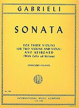 Giovanni Gabrieli Notenblätter Sonata c major