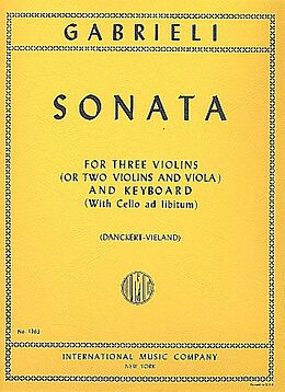Giovanni Gabrieli Notenblätter Sonata c major