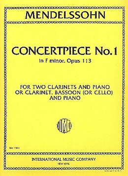 Felix Mendelssohn-Bartholdy Notenblätter Concert Piece f minor no.1 op.113