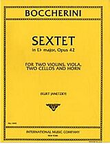 Luigi Boccherini Notenblätter Sextet E flat major op.42