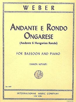 Carl Maria von Weber Notenblätter Andante e Rondo ongarese op.35