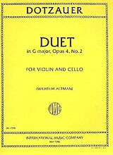 Justus Johann Friedrich Dotzauer Notenblätter Duet G major op.4,2