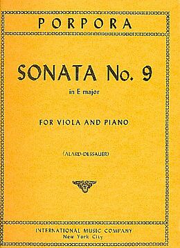 Nicola Antonio Porpora Notenblätter Sonata no.9 E major