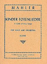 Gustav Mahler Notenblätter Kinder-Totenlieder a cycle of 5 songs