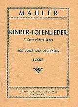 Gustav Mahler Notenblätter Kinder-Totenlieder a cycle of 5 songs
