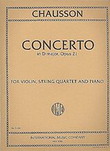 Ernst Amédée Chausson Notenblätter Concerto D major op.21