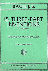 Johann Sebastian Bach Notenblätter 15 three-part Inventions BWV787-801