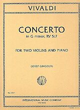 Antonio Vivaldi Notenblätter Concerto g Minor
