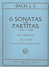 Johann Sebastian Bach Notenblätter 6 Sonatas and partitas BWV1001-1006