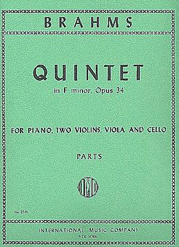 Johannes Brahms Notenblätter Quintet in f Minor op.34