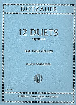 Justus Johann Friedrich Dotzauer Notenblätter 12 Duets op.63