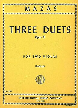 Jacques Féréol Mazas Notenblätter 3 duets op.71