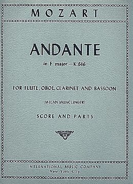 Wolfgang Amadeus Mozart Notenblätter Andante F major KV616