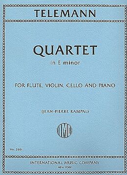 Georg Philipp Telemann Notenblätter Quartet e minor