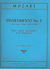 Wolfgang Amadeus Mozart Notenblätter Divertimento B major KV439c no.3