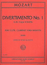 Wolfgang Amadeus Mozart Notenblätter Divertimento B major no.1 KV439a