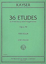 Heinrich Ernst Kayser Notenblätter 36 Studies op.20